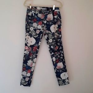 Banana Moon Floral Pants USA Sz 6-8 European Sz 38 Stretchy. Straight leg.